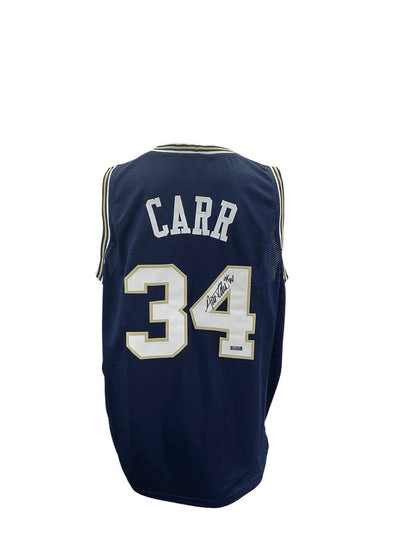 Austin Carr Signed Autographed Notre Dame Navy Custom Jersey Witness