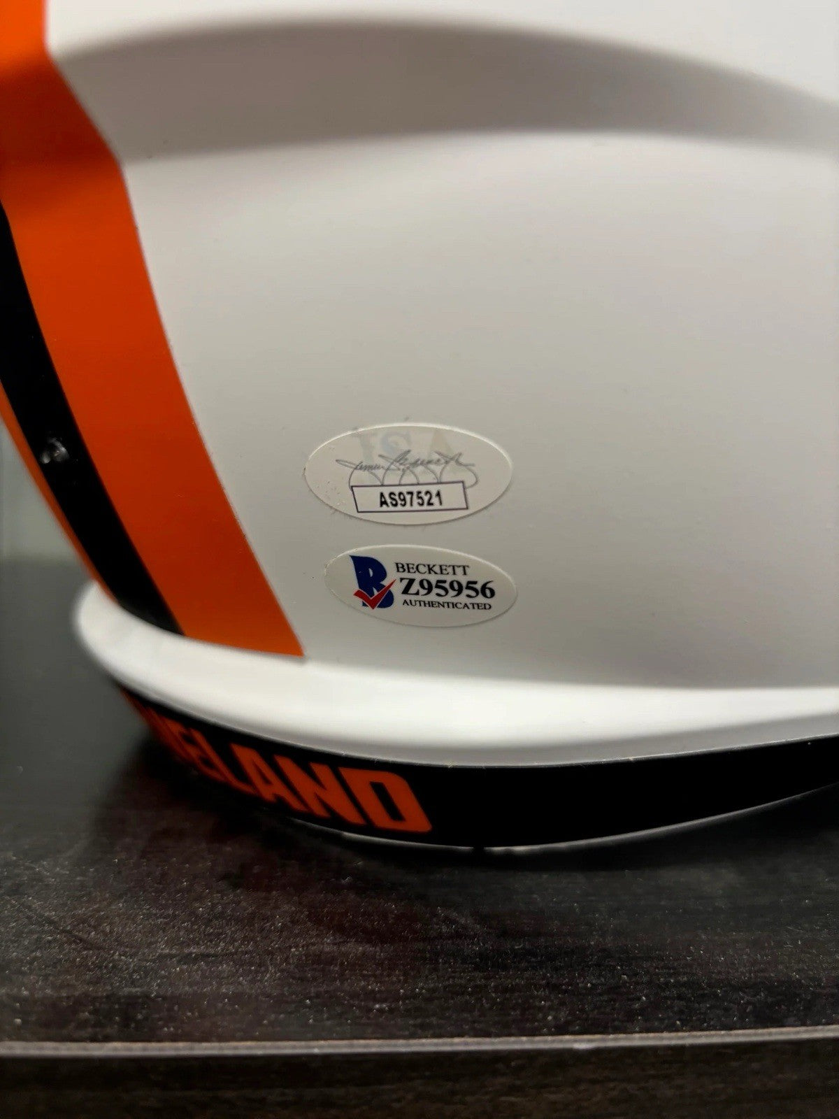 Nick Chubb & Jamie Gillan Signed Browns Full-Size Replica Helmet JSA/BAS COA