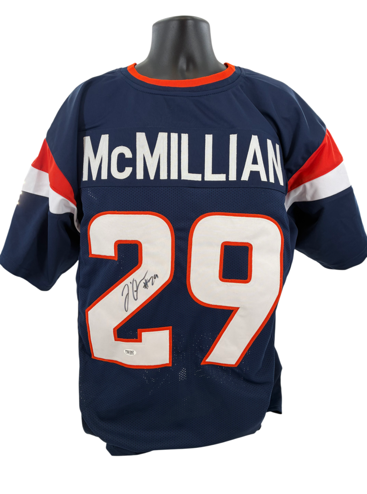 Ja'Quan McMillian Signed Autographed Broncos Custom Jersey Prime Time Witness