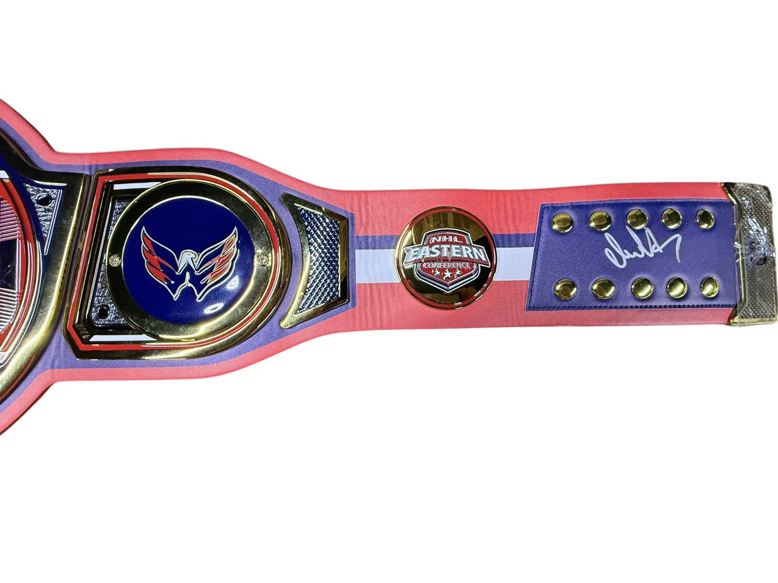 Alexander Ovechkin Signed Autographed NHL WWE Title Belt Capitals Fanatics COA