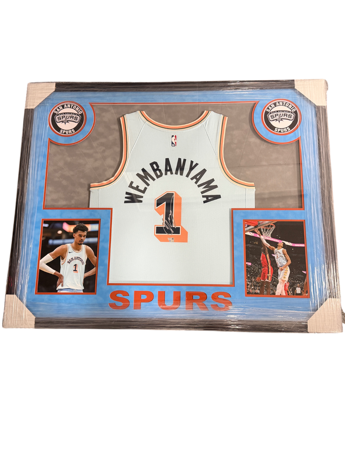 Victor Wembanyama Signed Autographed Spurs Nike Jersey Custom Framed Fanatics