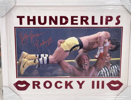 Hulk Hogan Signed Autographed Photo Custom Thunderlips Frame Hogan COA