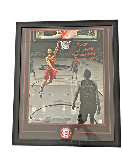 Evan Mobley Signed Autographed Inscribed 16x20 Framed Photo Fanatics Authentic