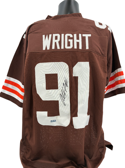 Alex Wright Signed Autographed Browns Custom Jersey Prime Time Witness