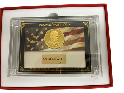 A Word From POTUS Rutherford B. Hayes Word and Coin
