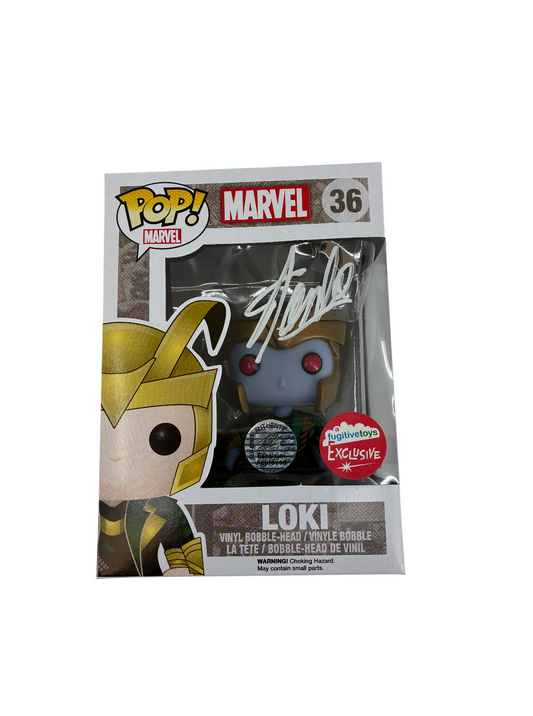 Stan Lee Signed Autographed Loki Marvel Funko Pop BAS COA