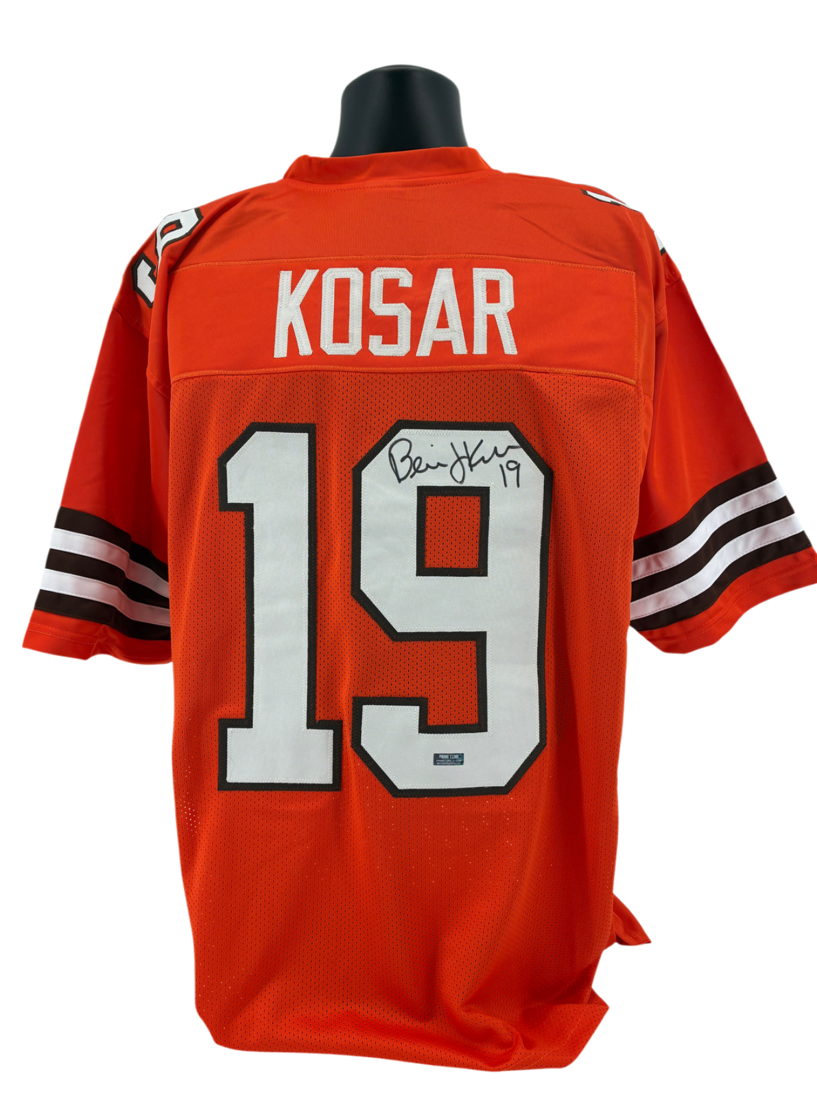 Bernie Kosar Signed Autographed Browns Custom Jersey Prime Time Witness