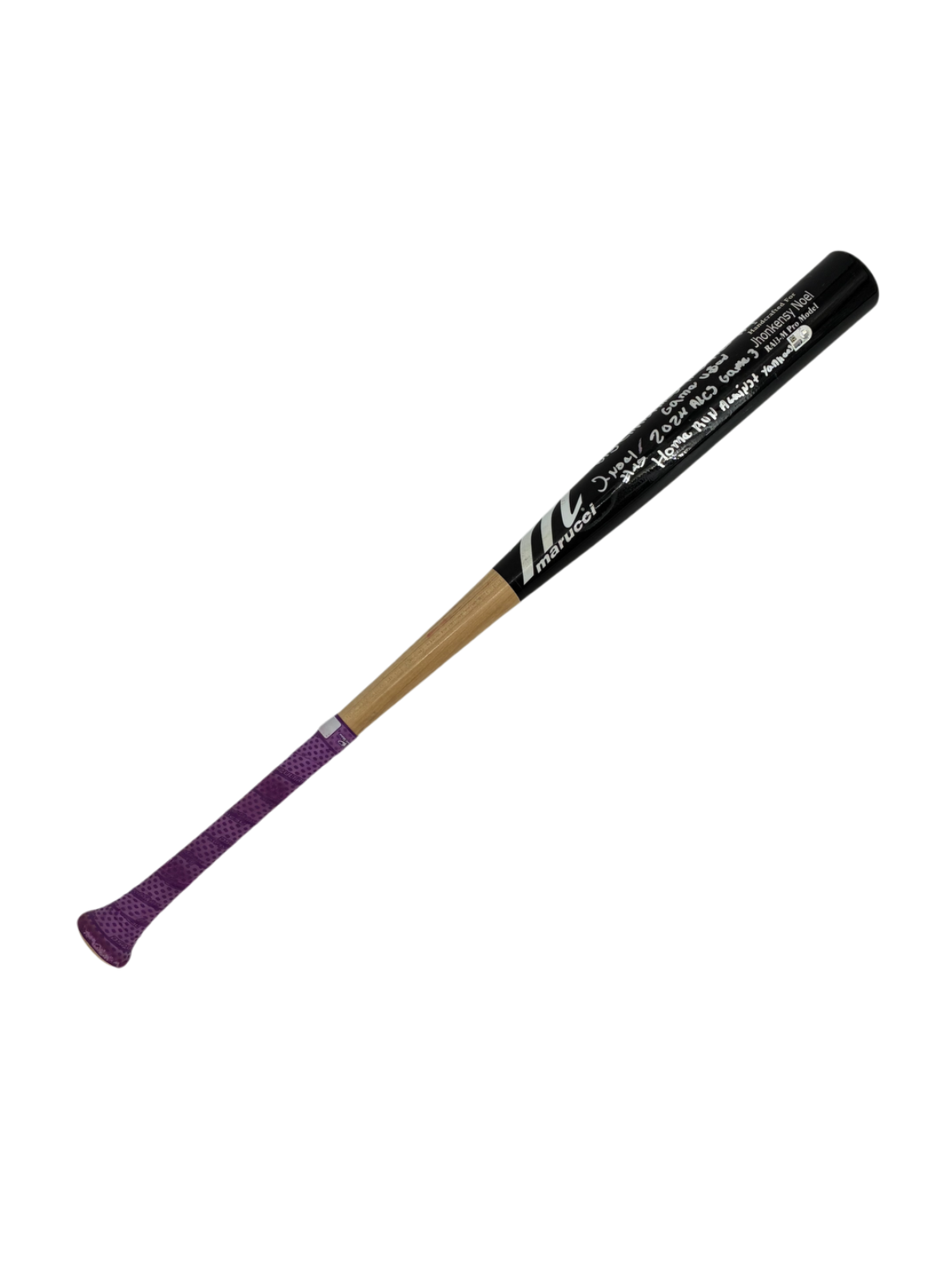 Jhonkensy Noel "Big Christmas" Signed Autographed Home Run ALCS Bat MLB COA