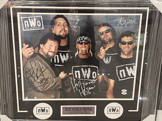 Hulk Hogan Paul Wight Kevin Nash Ted Dibiase New World Order Frame PSA Coa