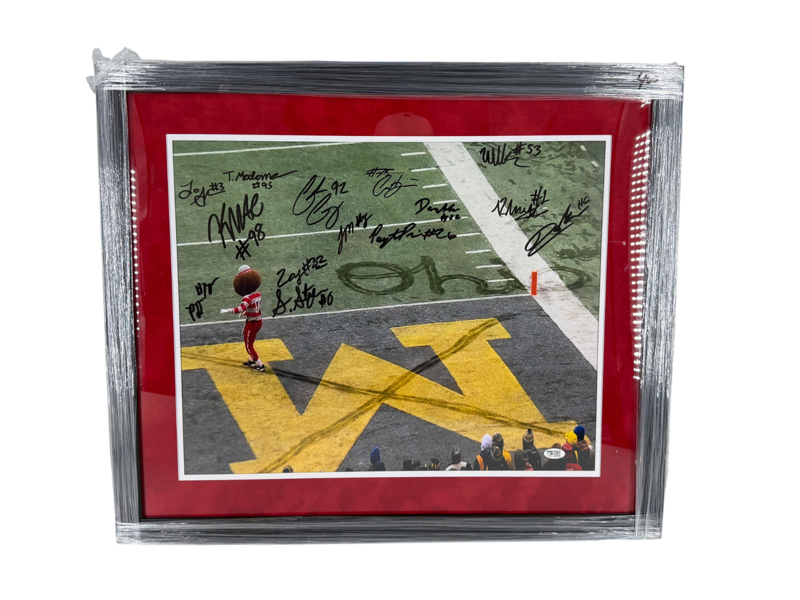 Ohio State Multi Signed Autographed 16x20 Custom Framed Photo Prime Time Witness