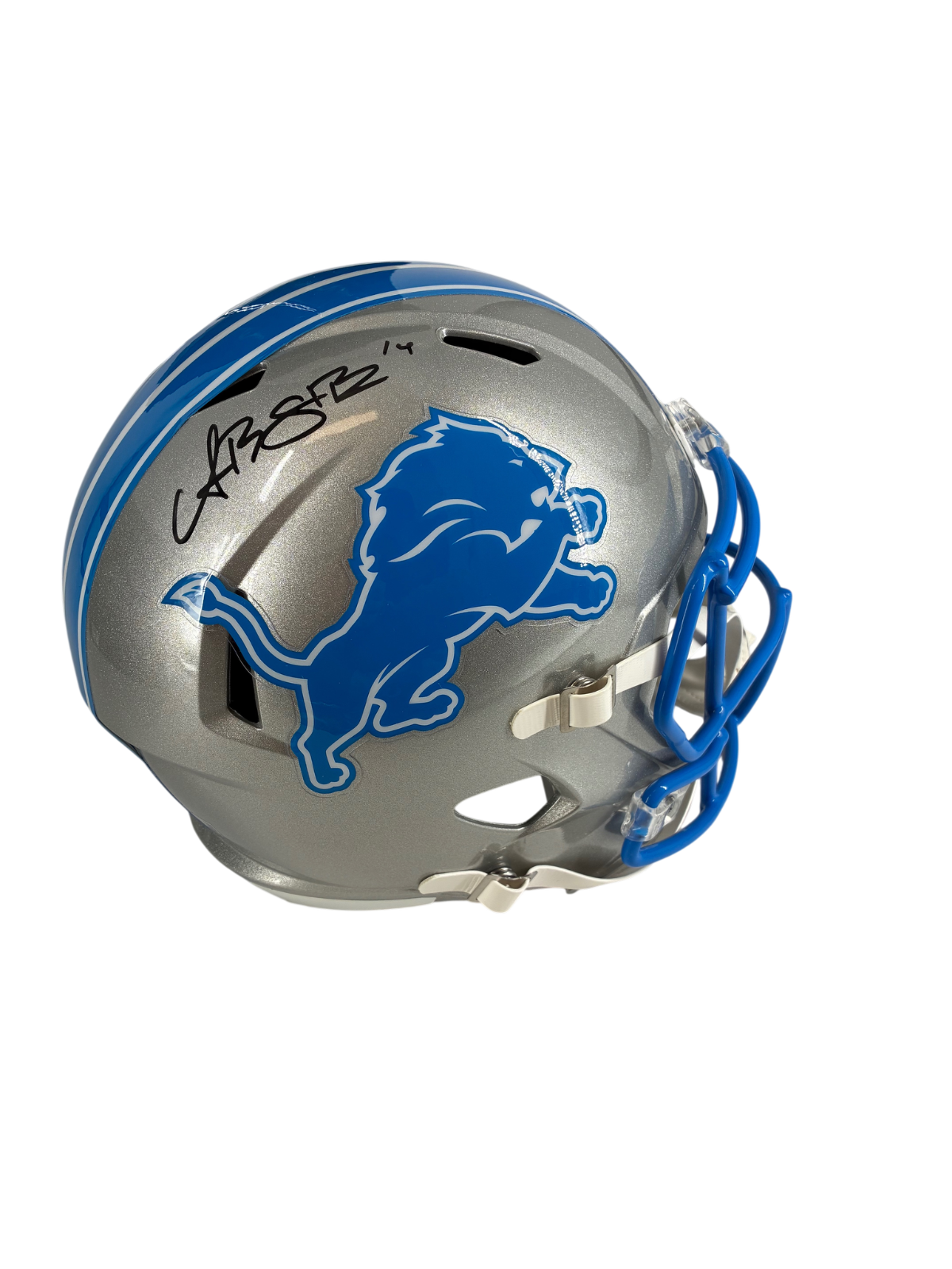 Amon-Ra St. Brown Signed Autographed Lions Full Size Replica Helmet Fanatics