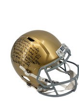 Load image into Gallery viewer, Rudy Ruettiger Signed Autographed Inscribed Speech Irish Helmet Prime Time Wit.