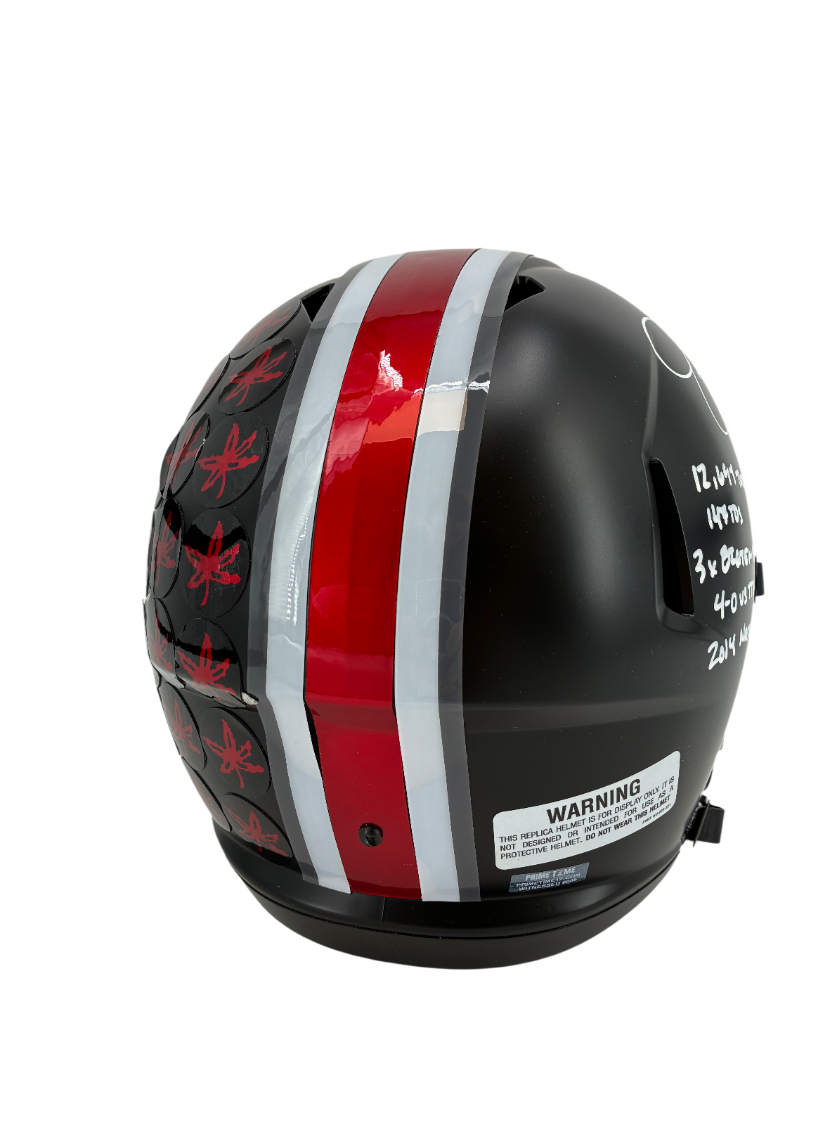JT Barrett Signed Autographed Inscribed Buckeyes FS Helmet Prime Time Witness
