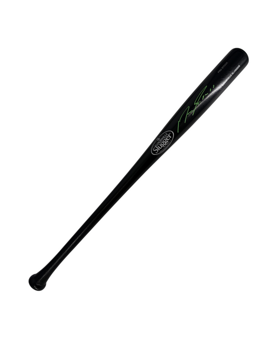 Jose Ramirez Signed Autographed Guardians LS Bat Green Auto Prime Time Witness