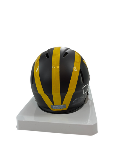 Devin Bush Jr Signed Autographed Wolverines Mini Helmet Prime Time Witness