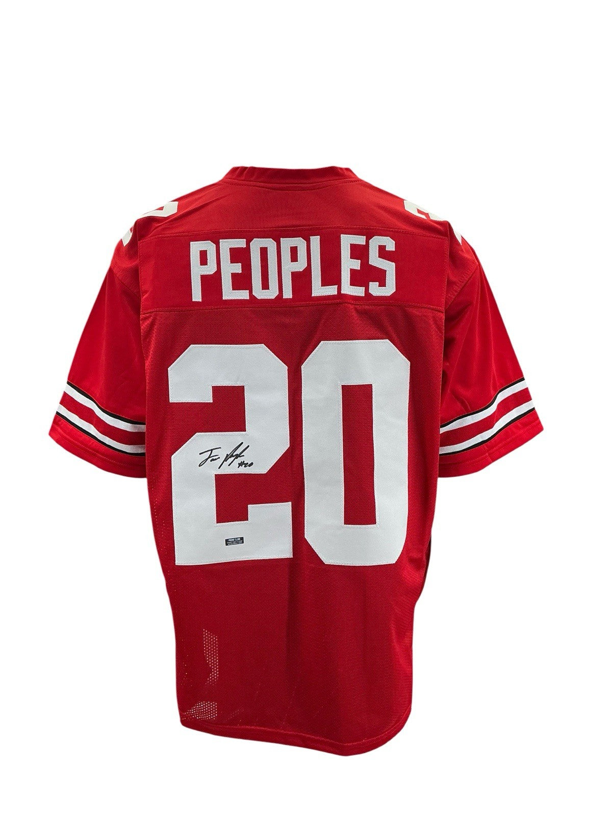 James Peoples Signed Autographed Ohio State Buckeyes Custom Red Jersey COA