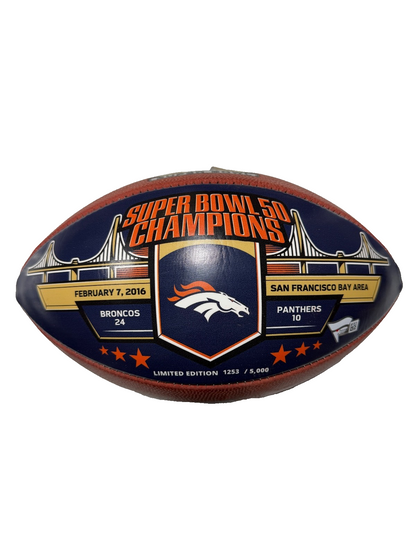 Peyton Manning Signed Autographed Broncos Super Bowl 50 Football Fanatics COA