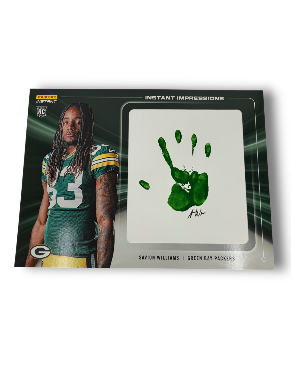 2025 Panini Instant Impressions 18x24 Savion Williams RC Handprint Auto 5/5