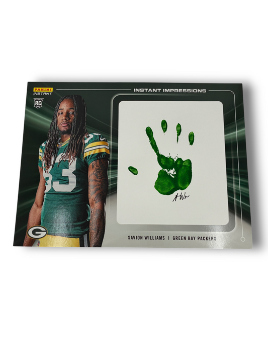 2025 Panini Instant Impressions 18x24 Savion Williams RC Handprint Auto 5/5