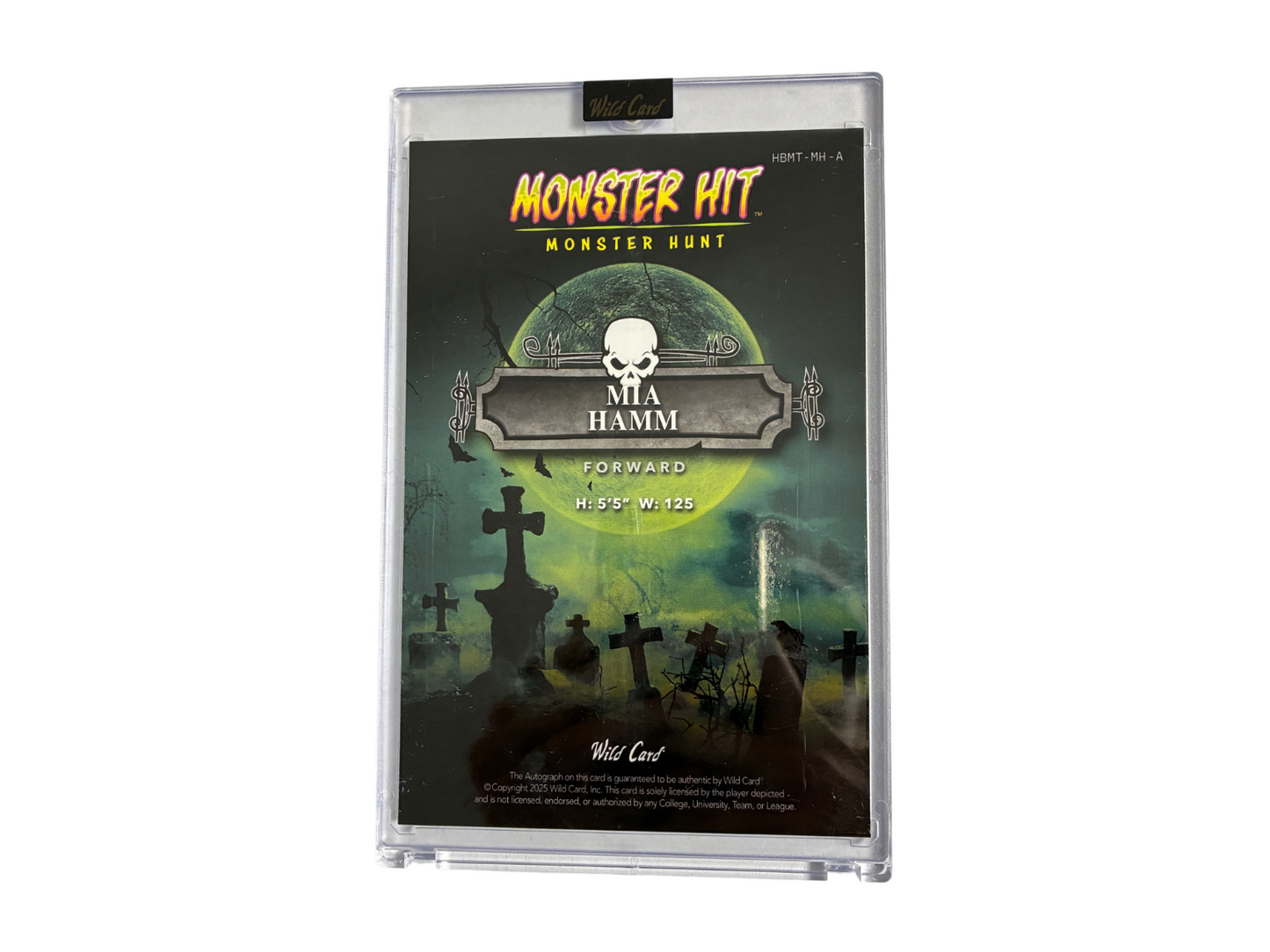 Mia Hamm Wild Card Monster Hunt Monster Hit Oversized Jumbo Auto TRUE 1/1