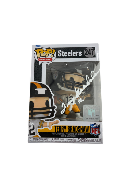 Terry Bradshaw Signed Autographed Steelers Funk Pop 247 BAS COA