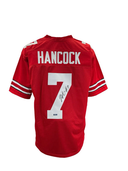 Jordan Hancock Signed Autographed Buckeyes Red Custom Jerseys Coa