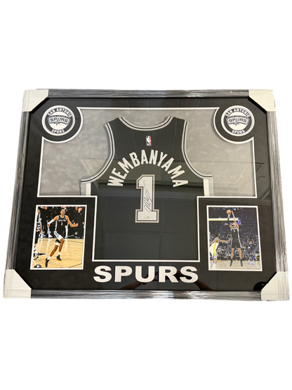 Victor Wembanyama Signed Autographed Spurs Nike Jersey Custom Framed Fanatics