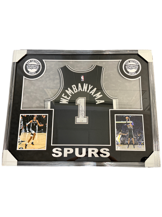 Victor Wembanyama Signed Autographed Spurs Nike Jersey Custom Framed Fanatics