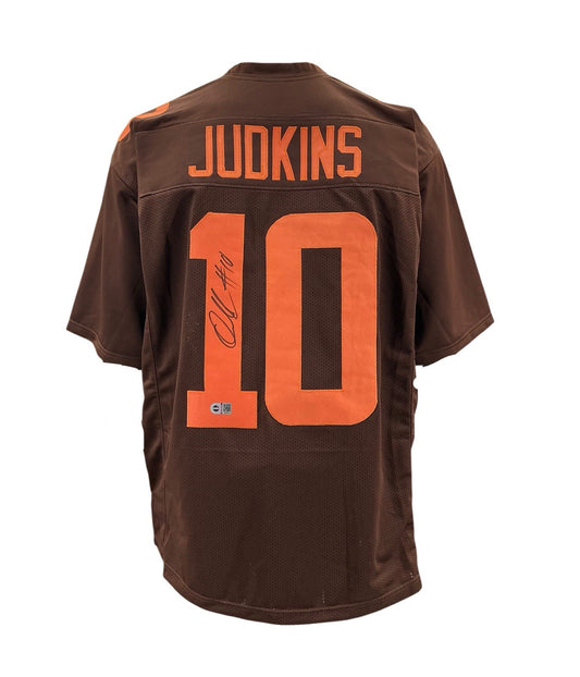 Quinshon Judkins Signed Autographed Browns Custom Jersey Swau COA