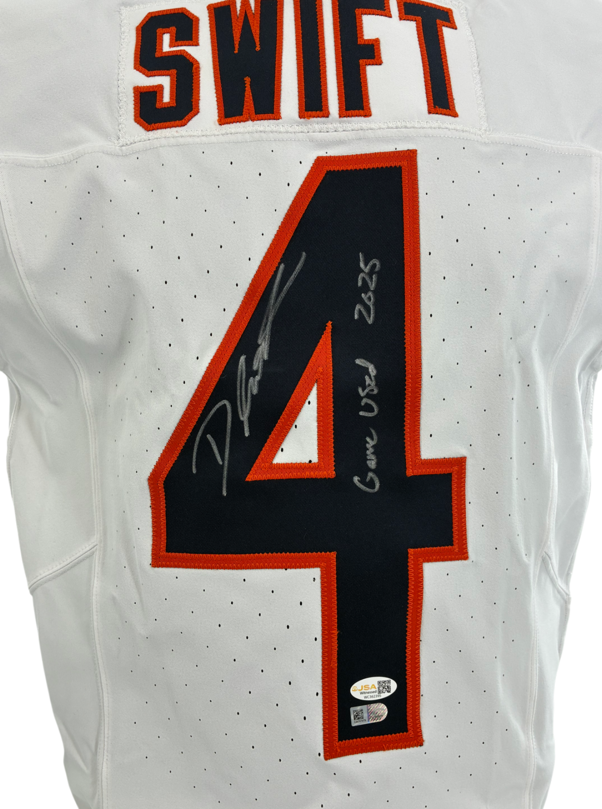 D'Andre Swift Signed Autographed Bears Game Used Jersey 2025 JSA COA