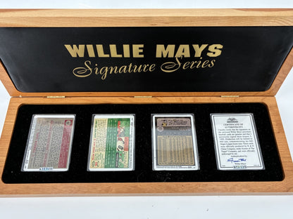 Willie Mays Signature Series Porcelain Baseball Cards Autographed