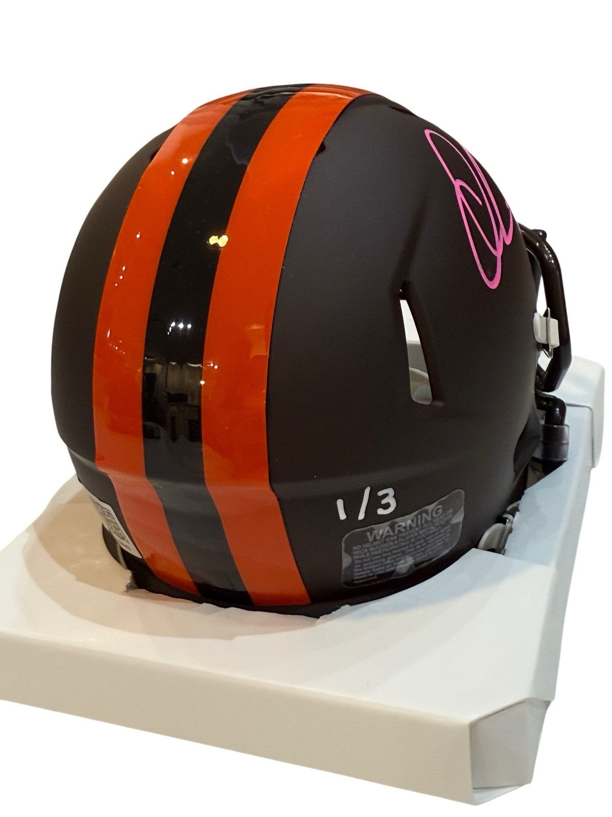 Quinshon Judkins Signed Autographed Browns Alpha Dawg Mini Helmet /3 Swau  COA