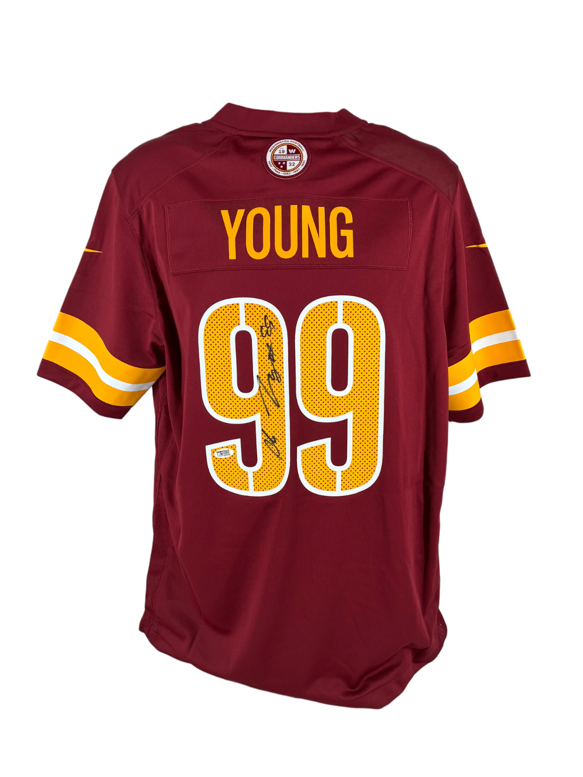Chase Young Signed Autographed Commanders Authentic Nike Jersey Prime Time Wit