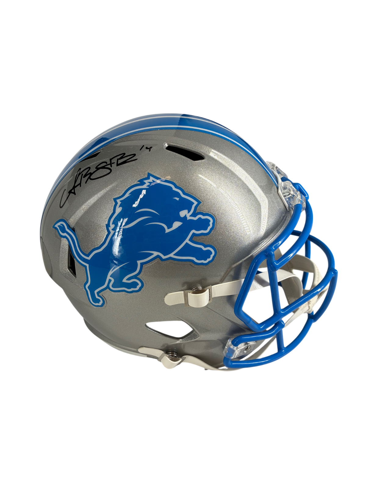 Amon-Ra St. Brown Signed Autographed Lions Full Size Replica Helmet Fanatics