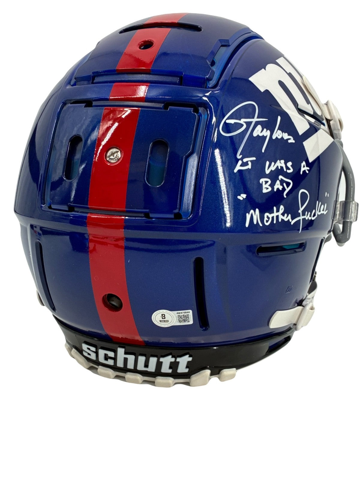 Lawrence Taylor  Signed Autographed Inscribed Full Size Authentic Helmet BAS COA