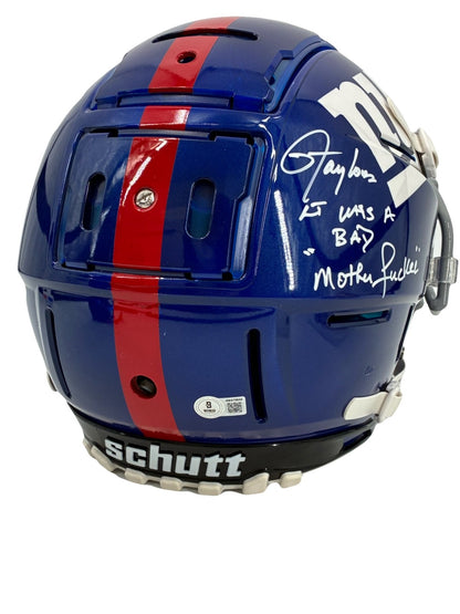 Lawrence Taylor  Signed Autographed Inscribed Full Size Authentic Helmet BAS COA