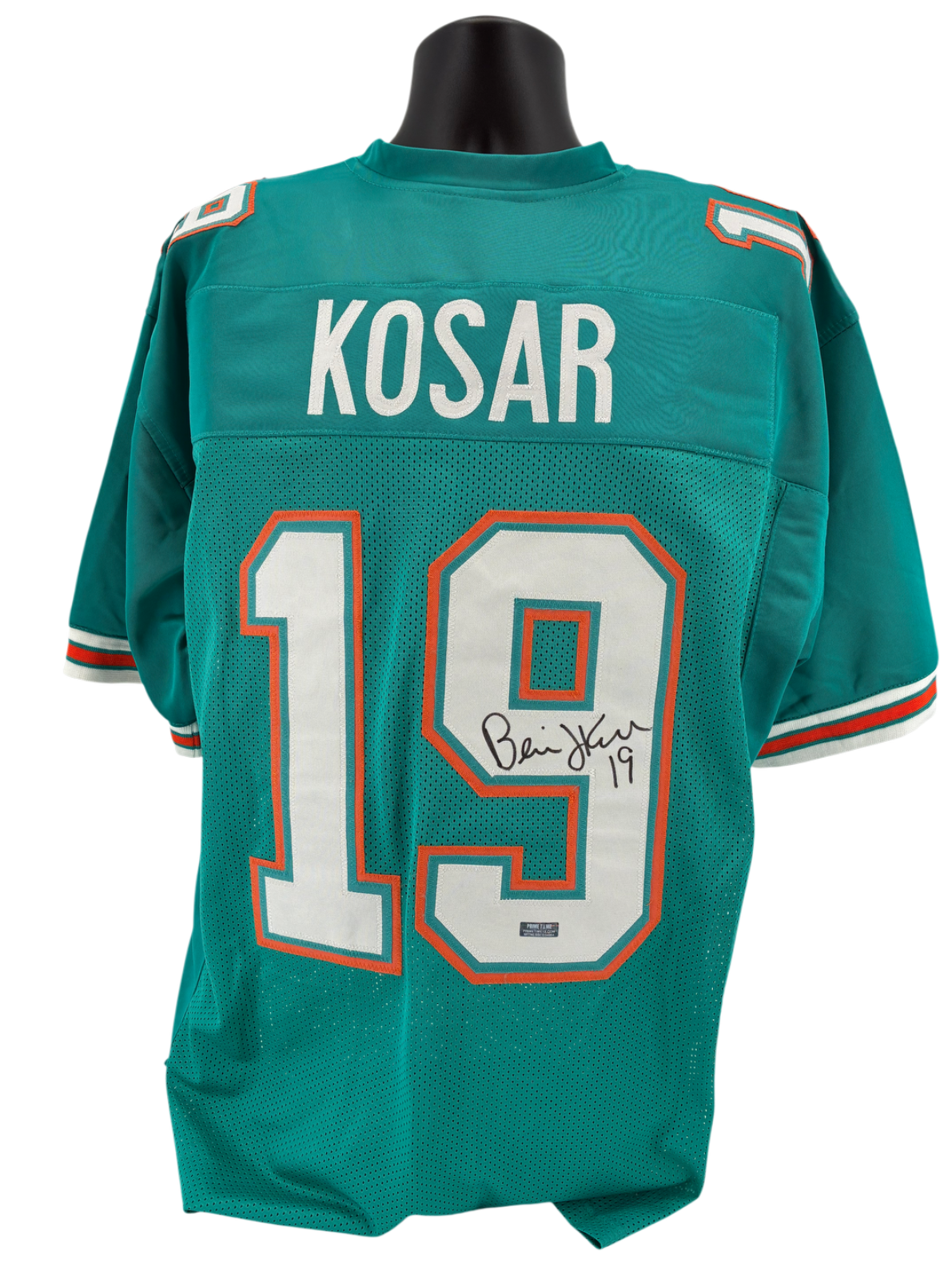 Bernie Kosar Signed Autographed Dolphins Custom Jersey Prime Time Witness
