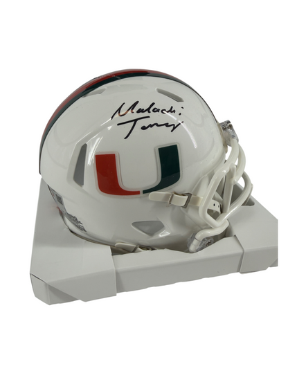 Malachi Toney Signed Autographed Hurricanes Mini Helmet Fanatics Authentic