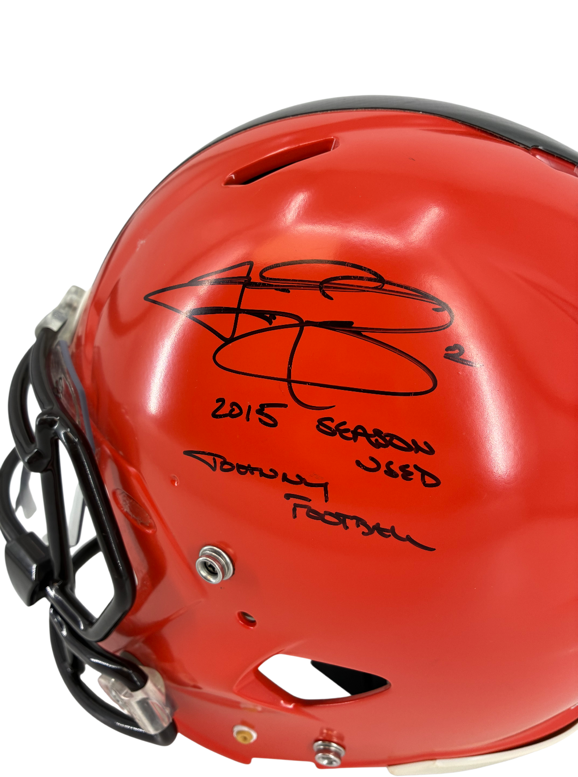 Johnny Manziel Signed Autographed Inscribed 2015 Season Used  Helmet PSA COA
