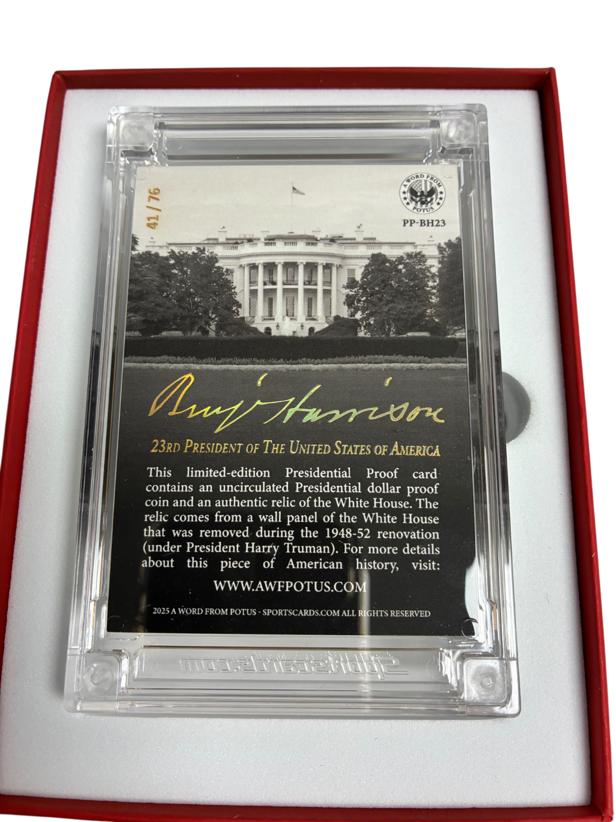 POTUS Historic Relic and Coin President Benjamin Harrison