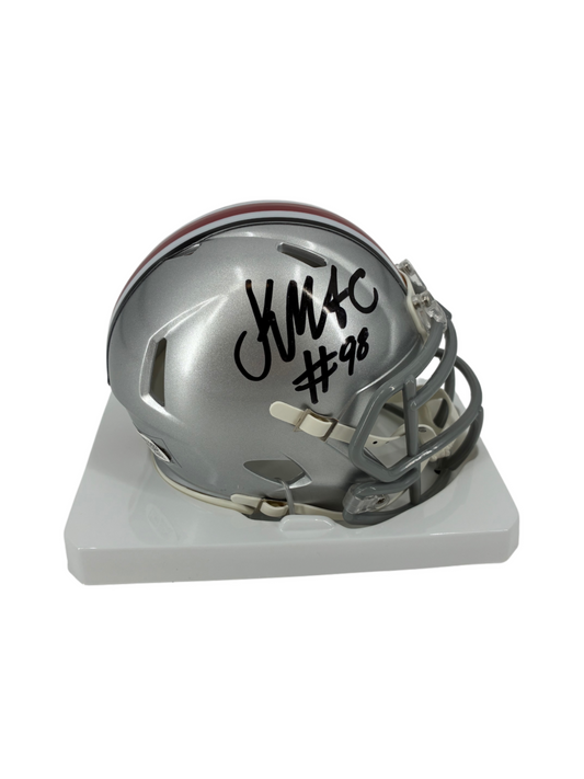 Kayden McDonald Signed Autographed Buckeyes Mini Helmet Prime Time Witness
