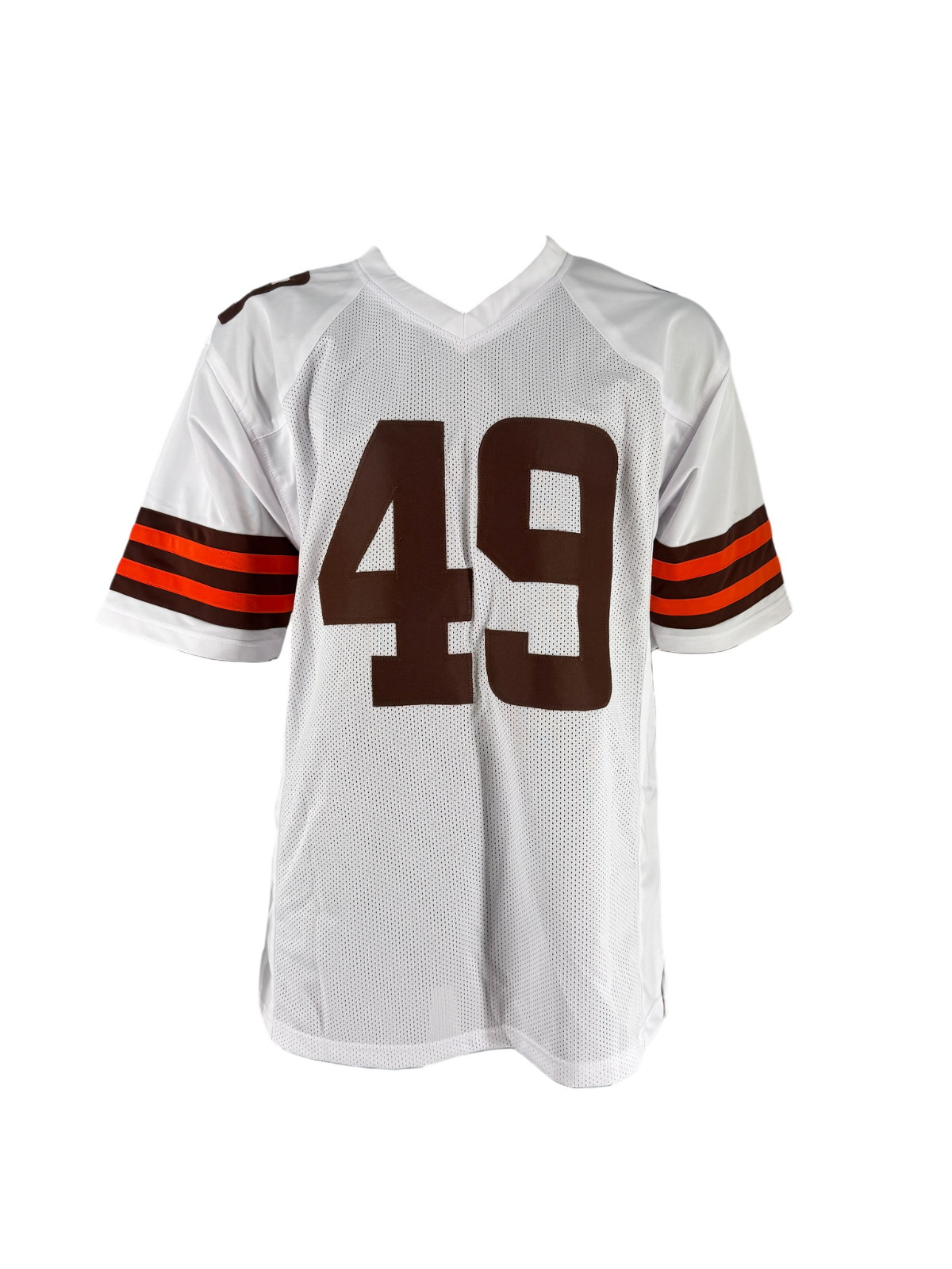 Carson Schwesinger Signed Autographed Browns White Custom Jersey Prime Time/SWAU