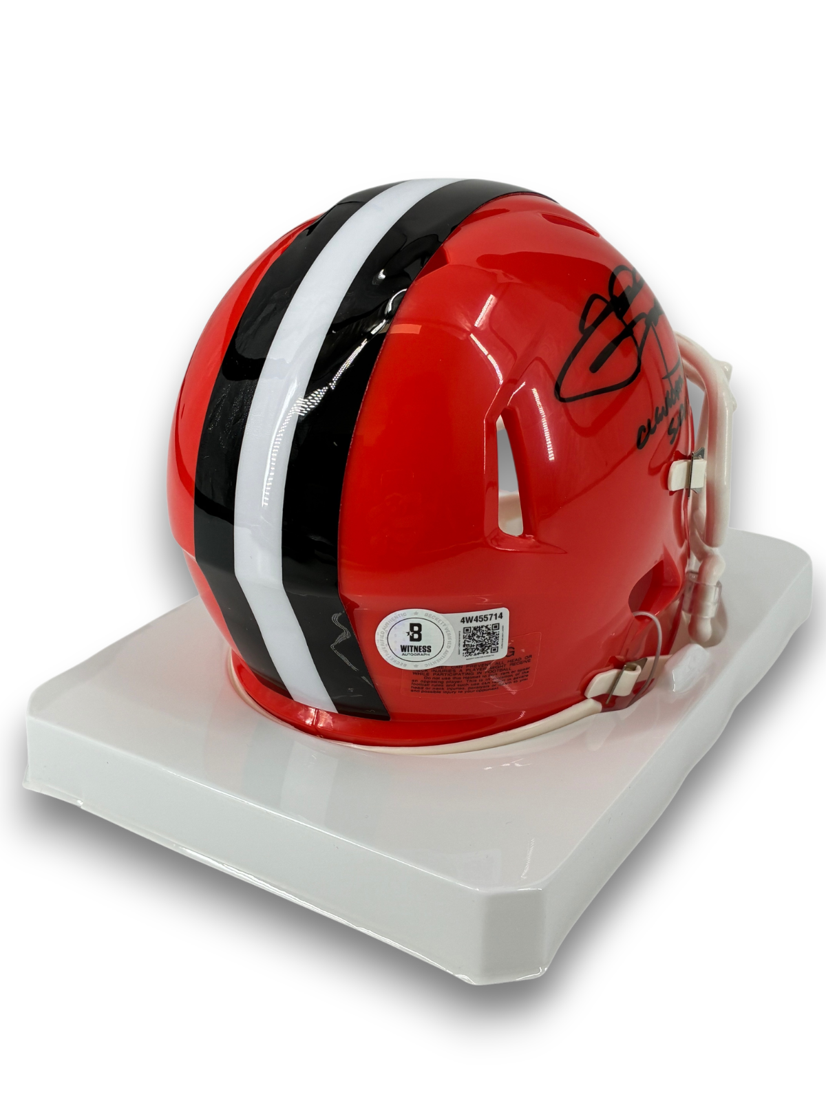 Johnny Manziel Signed Autographed Browns Speed Mini Helmet Cleveland Sucks BAS