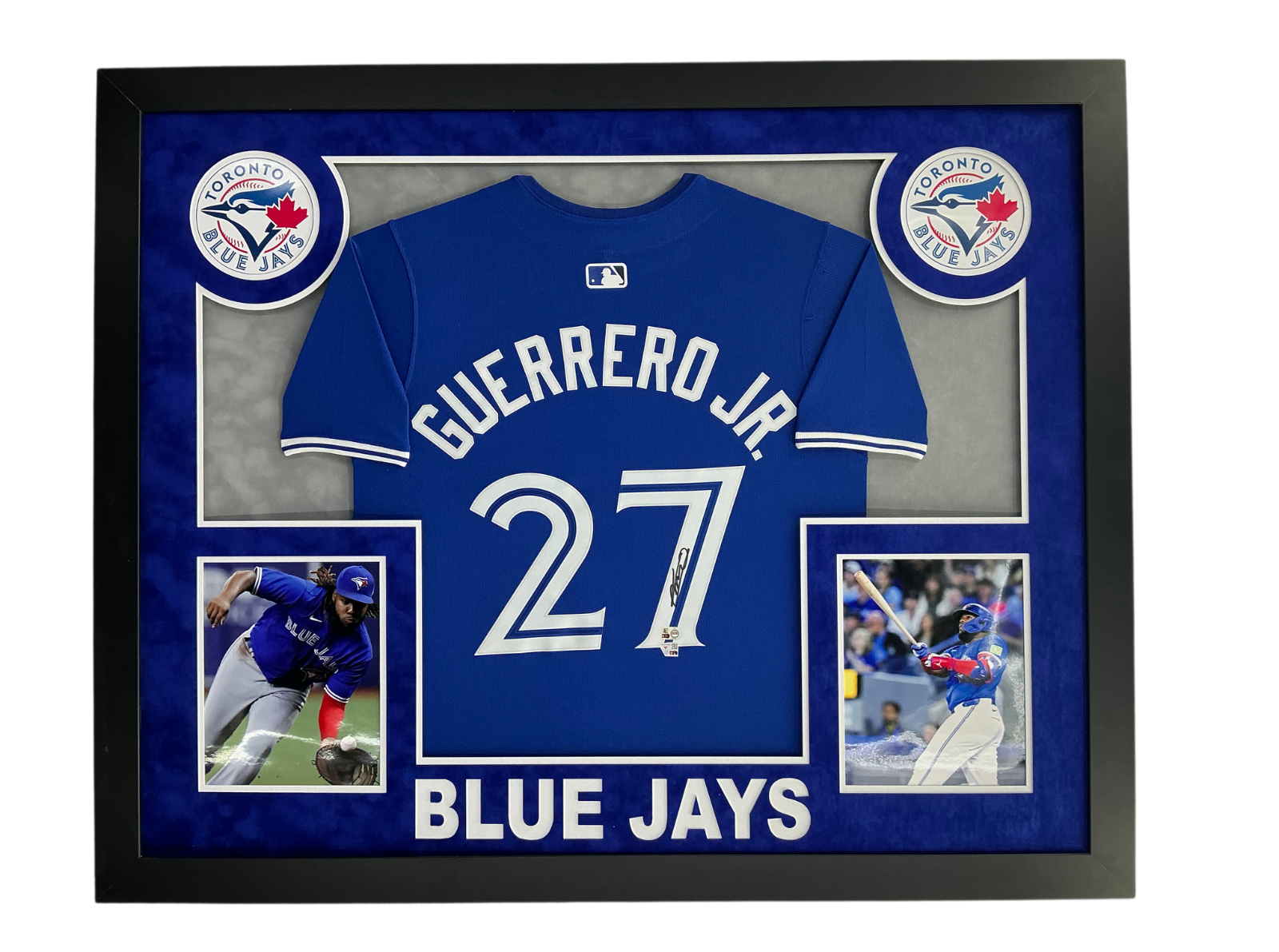 Vladimir Guerrero Jr. Signed Autographed Custom Framed Jersey Fanatics MLB COA