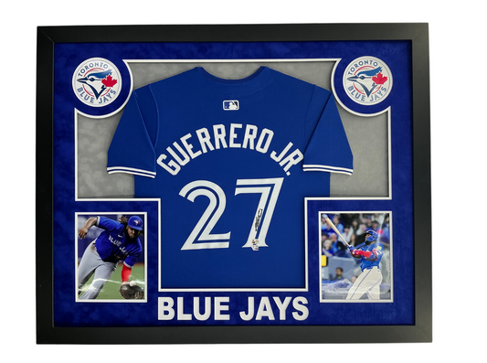 Vladimir Guerrero Jr. Signed Autographed Custom Framed Jersey Fanatics MLB COA
