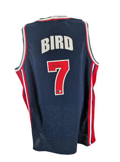 Larry Bird Signed Autographed USA Custom Jersey BAS COA