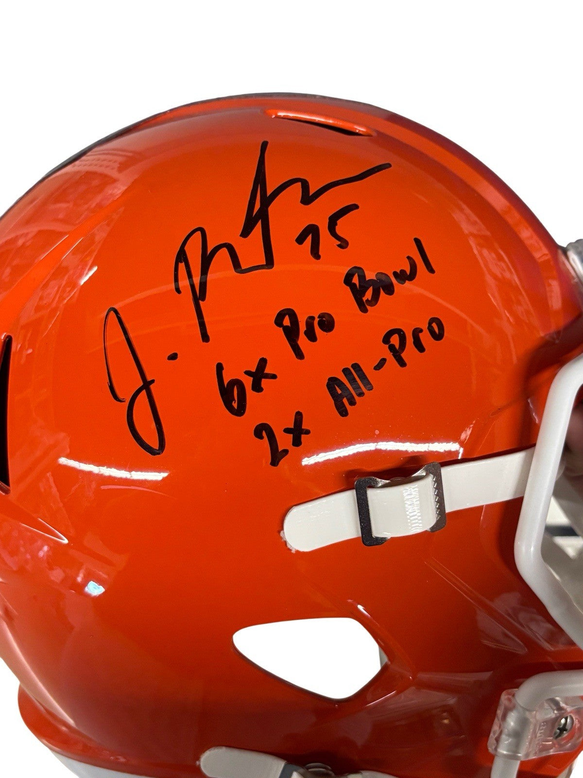 Joel Bitonio Signed Autographed Full-Size Replica Helmet w/ Inscr. JSA COA