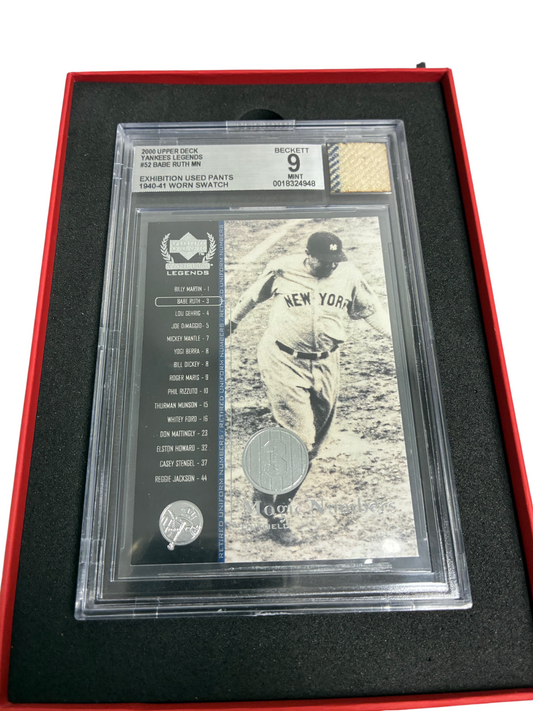 2000 Upper Deck Legends Babe Ruth Millennium Team #UD5 Jersey Fusion Beckett