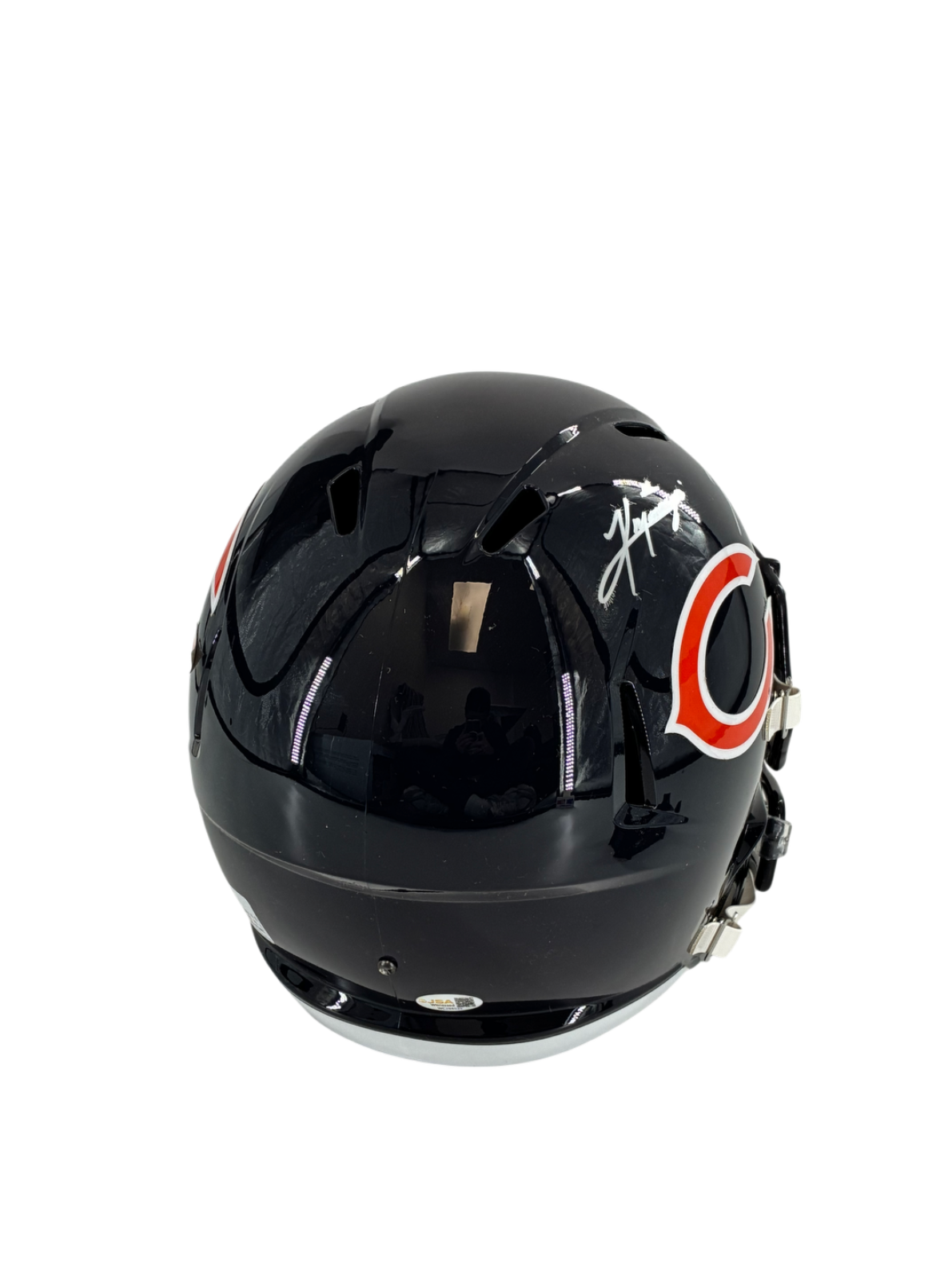 D'Andre Swift Kyle Monangai Dual Signed Autographed Bears FS Rep Helmet JSA COA