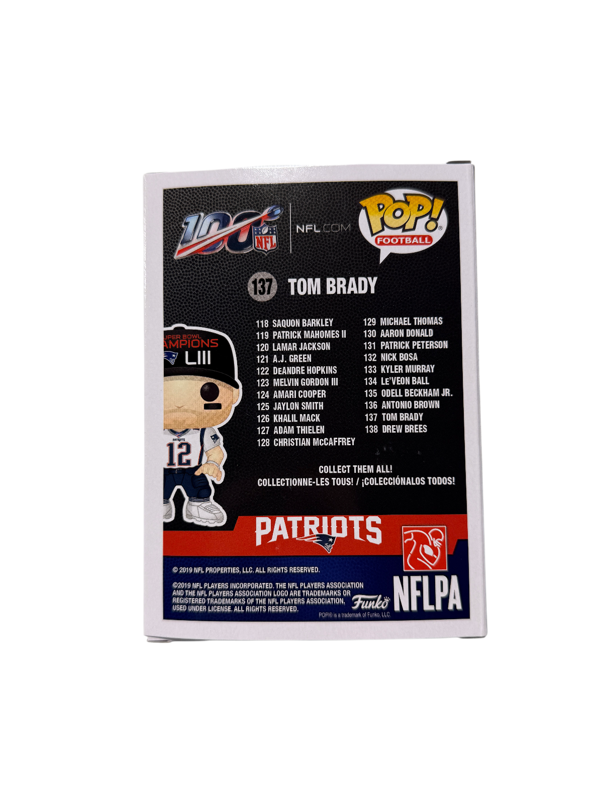 Tom Brady Signed Autographed Patriots Funko Pop! Fanatics COA